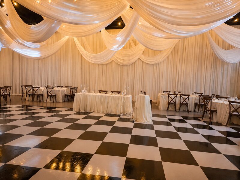 Ceiling Swags & Checkerboard — Canadian Wall to Wall Draping